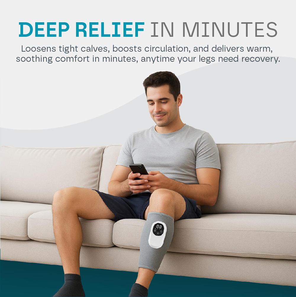 Cordless Leg & Calf Massager with Heat - Air Compression