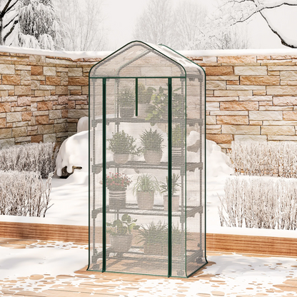 Portable Tomato Greenhouse - Rolling Plant Shelves
