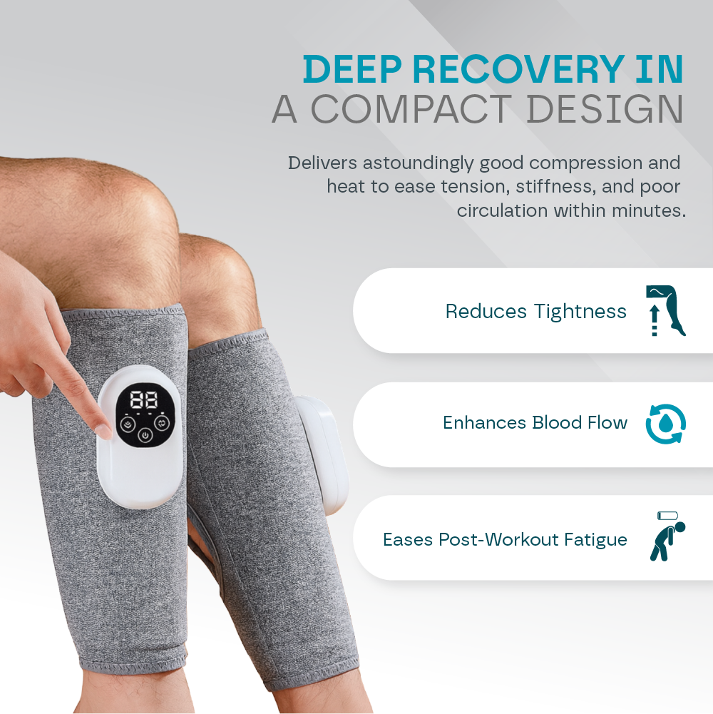Cordless Leg & Calf Massager with Heat - Air Compression