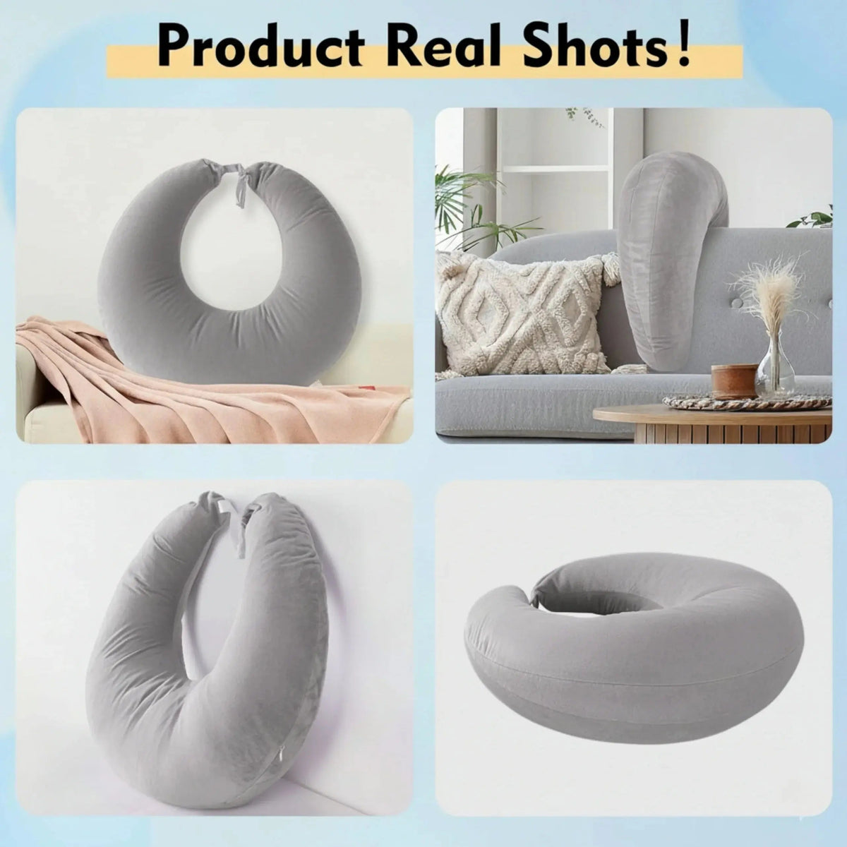 U-Shaped Lap and Arm Support Cushion