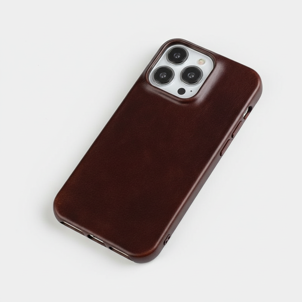 Genuine Leather iPhone Case – Oil Wax Cover with MagSafe, Drop Protection & Aged Patina Finish