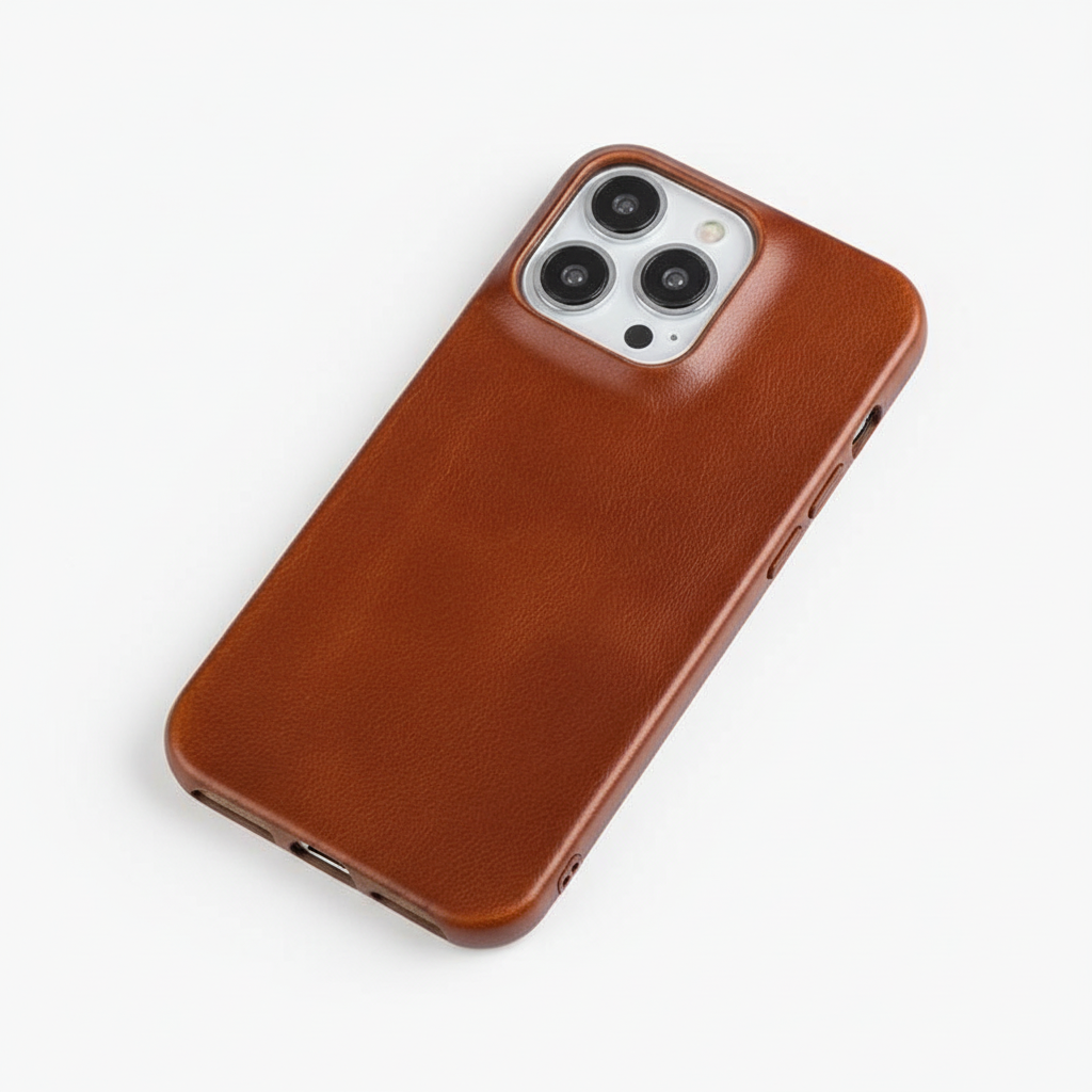 Genuine Leather iPhone Case – Oil Wax Cover with MagSafe, Drop Protection & Aged Patina Finish