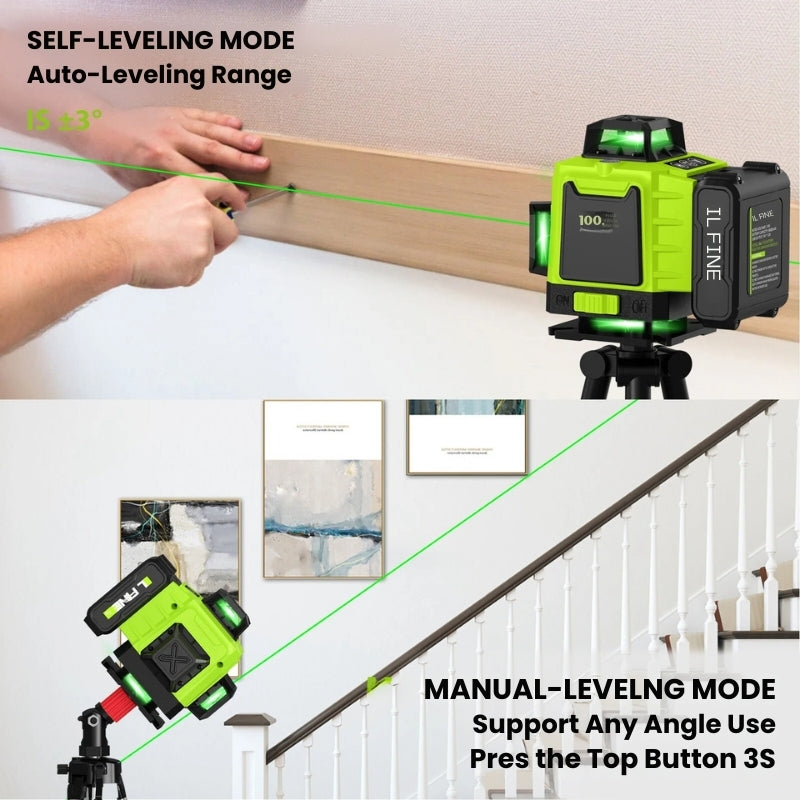 16-Line 4D Laser Level – Self-Levelling Precision Tool