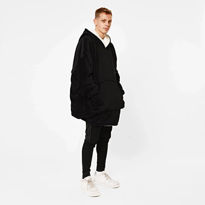 Oversized Hoodie Blanket - Plush Sherpa Lining