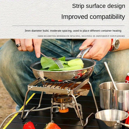 Portable Foldable Camping Stove Rack - Space-Saving & Sturdy