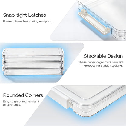 Acrylic Paper Organiser – 3 Pieces