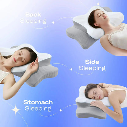 Contoured Memory Foam Pillow with Cooling Cover