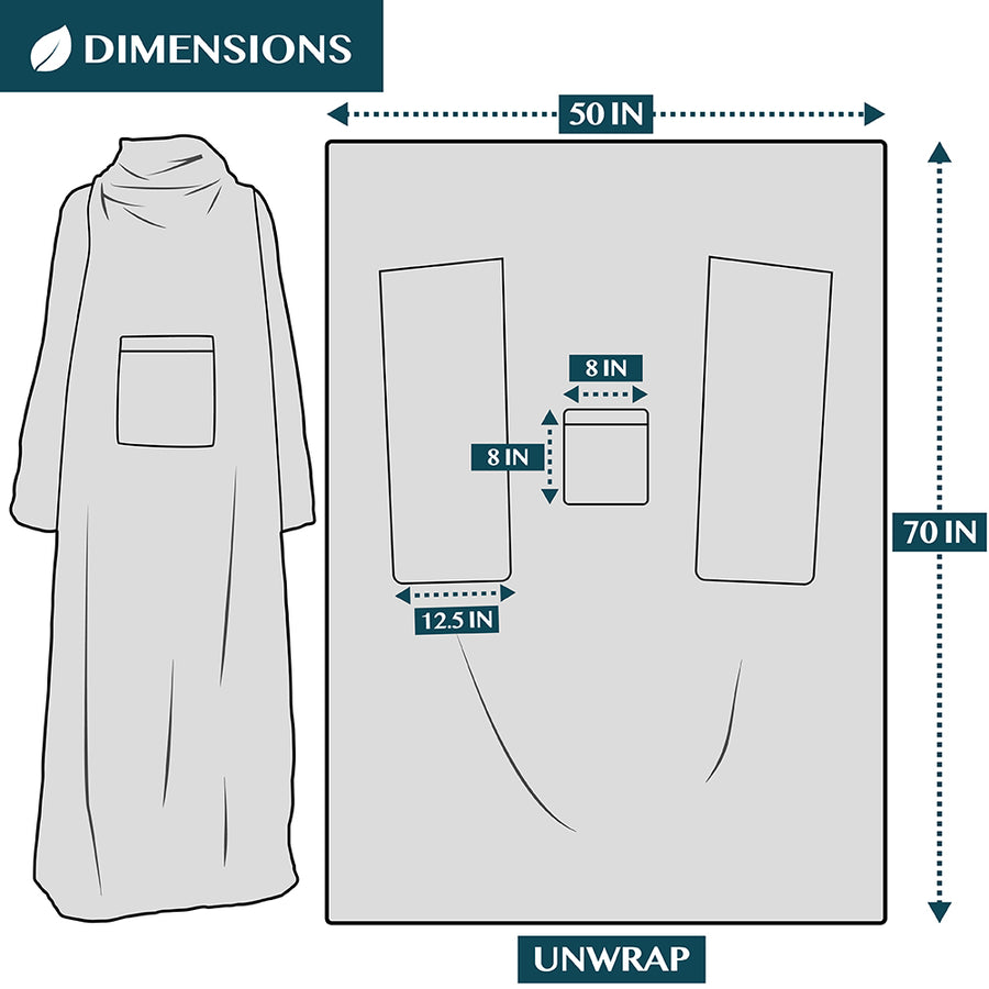 Cozy Fleece Blanket with Pocket – Soft Warm Throw Blanket