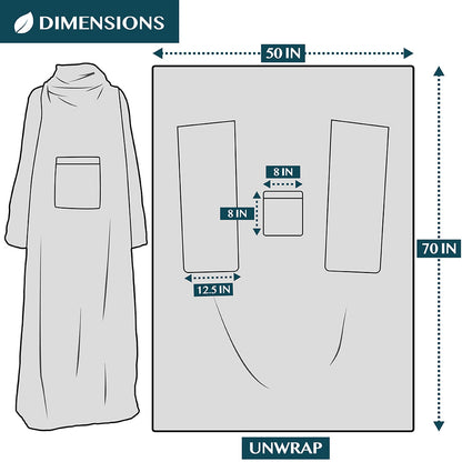 Cozy Fleece Blanket with Pocket – Soft Warm Throw Blanket