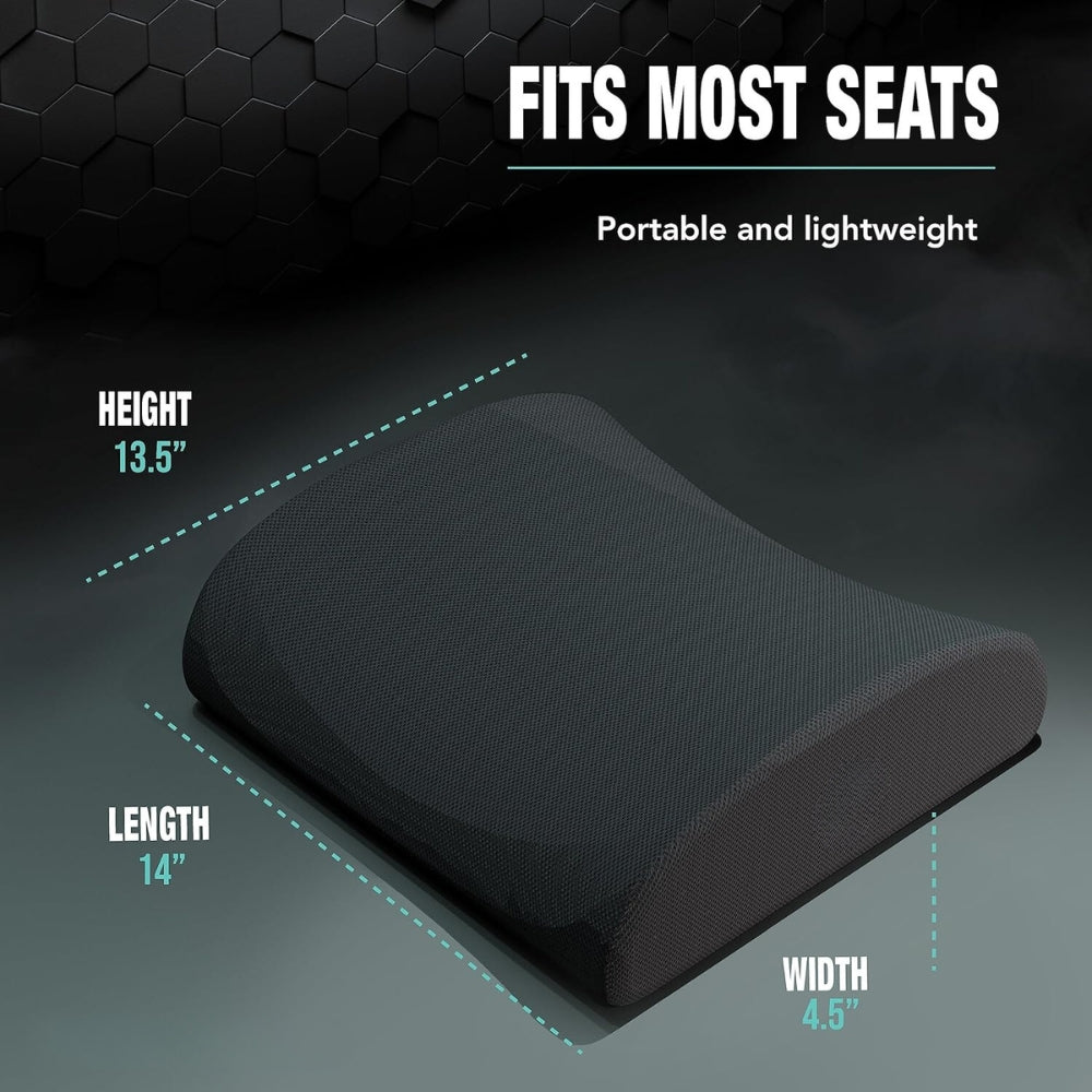 Ergonomic Memory Foam Lumbar Support Pillow for Back Pain