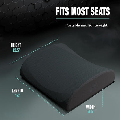 Ergonomic Memory Foam Lumbar Support Pillow for Back Pain