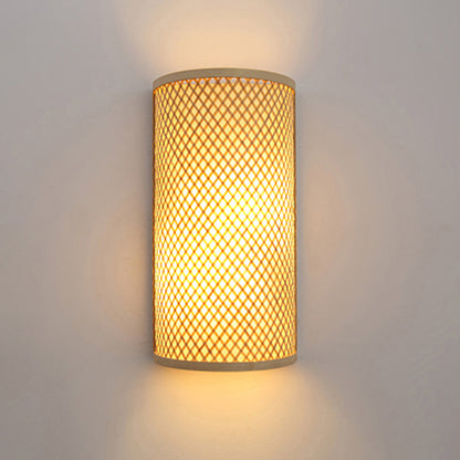 Bamboo Wall Lamp Minimalist Flush Mount Light