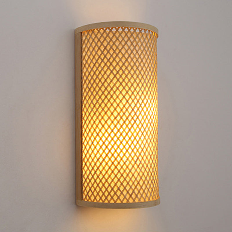 Bamboo Wall Lamp Minimalist Flush Mount Light