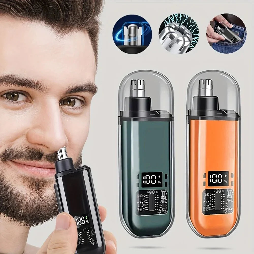 Portable Nose & Ear Hair Trimmer – Rechargeable Precision Grooming Tool for Men & Women