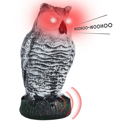Realistic Owl Bird Repeller Garden Decoy