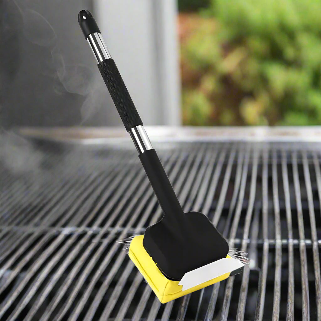 Steam Cleaning Grill Brush with Scraper