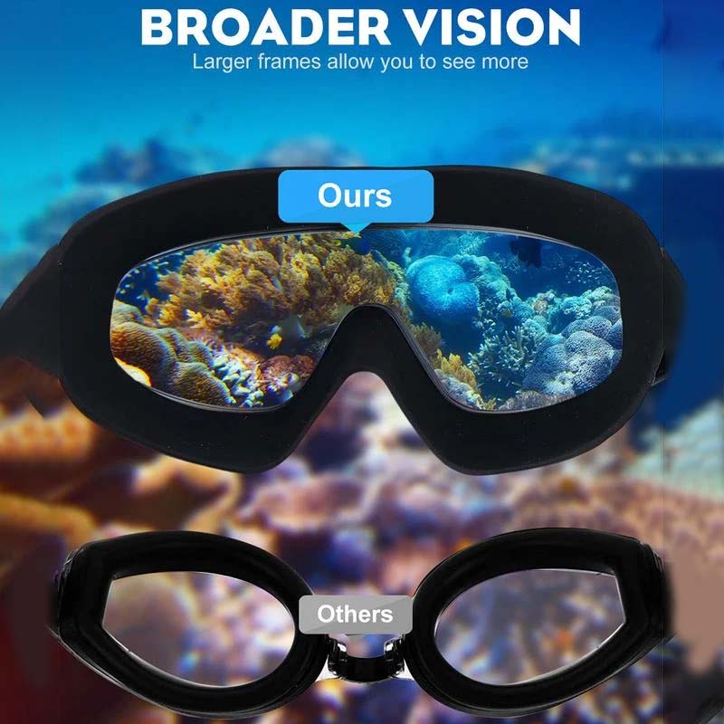 Anti-Fog Swim Goggles Wide View Swimming Glasses