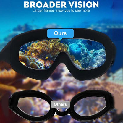 Anti-Fog Swim Goggles Wide View Swimming Glasses