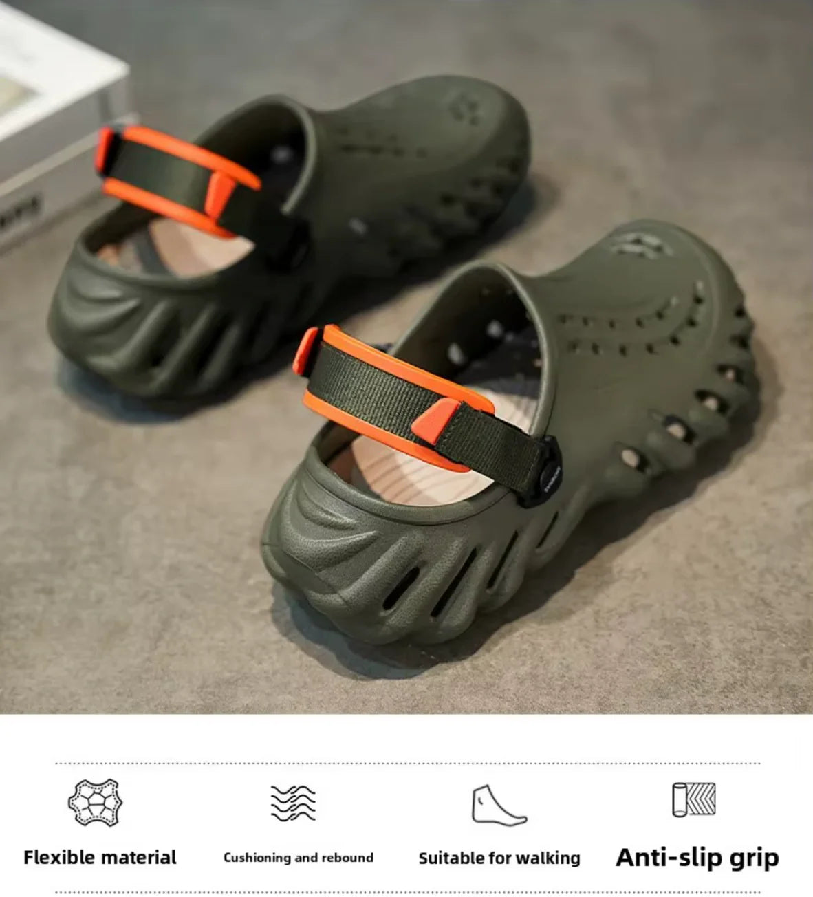 Men's EVA Clogs – Anti-Slip Cushioned Summer Slip-Ons