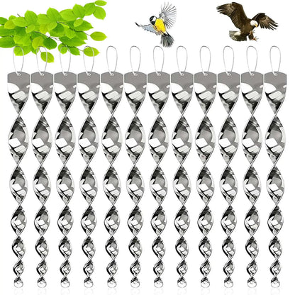 Reflective Spiral Bird Deterrent Rods