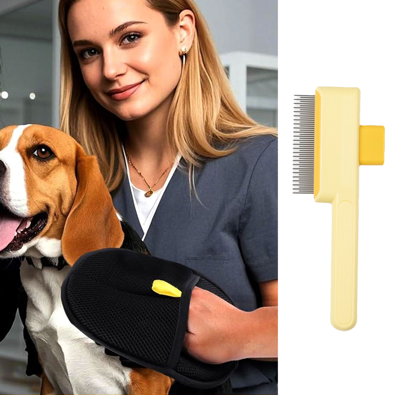 Pet Hair Removal Gloves – Grooming & Shedding Cleanup