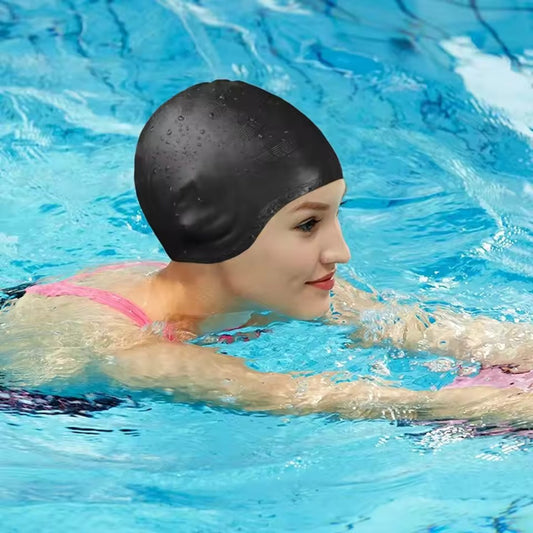 Silicone Swim Cap with Ear Protection – Waterproof Fit