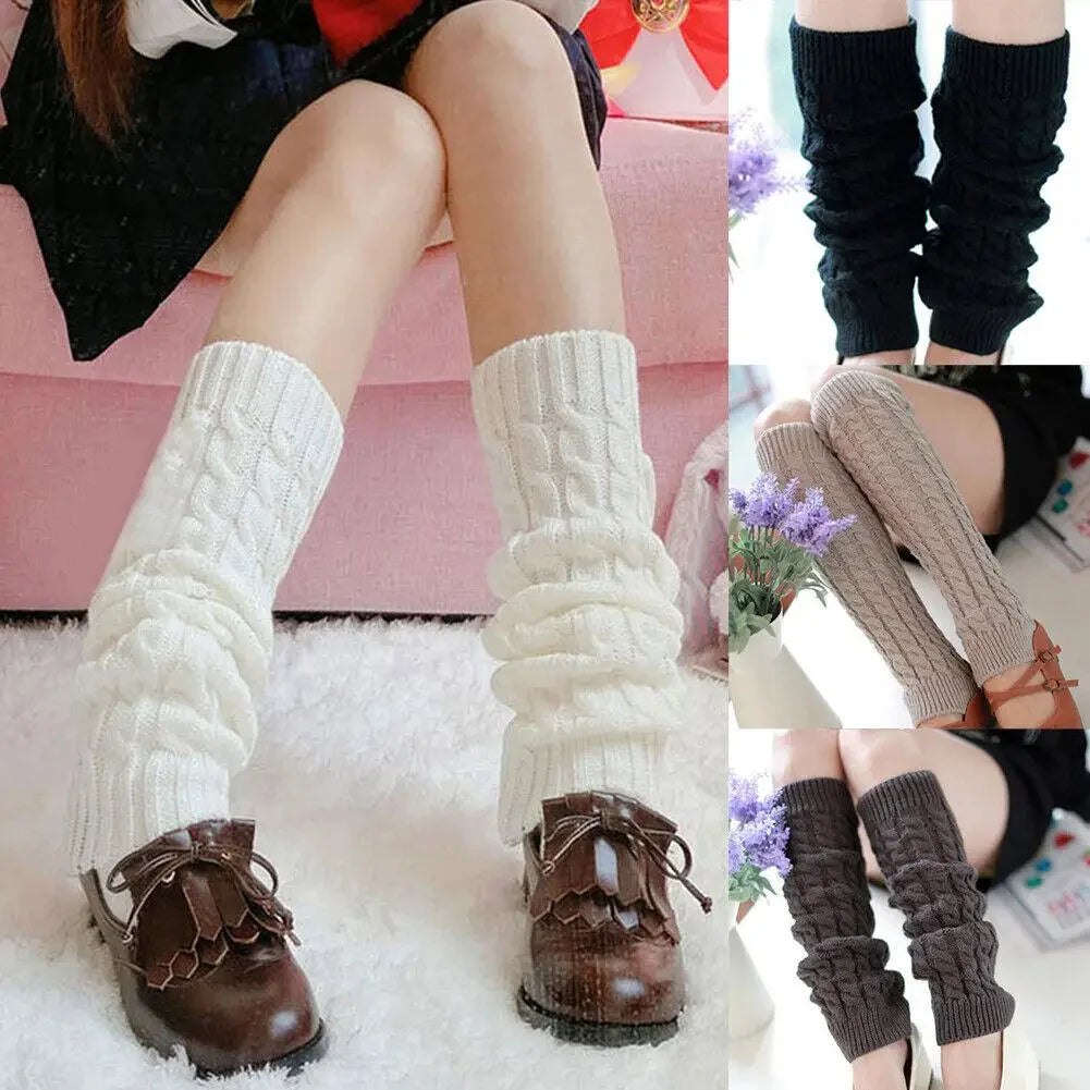 Women’s Knitted Leg Warmers – Autumn Winter Warm Foot Covers