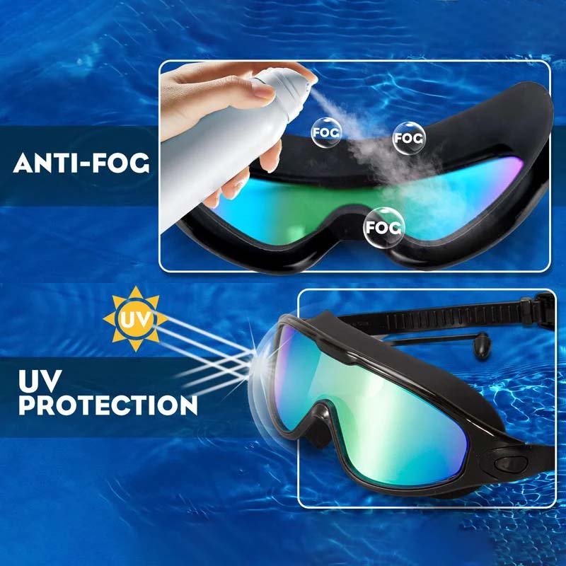 Anti-Fog Swim Goggles Wide View Swimming Glasses