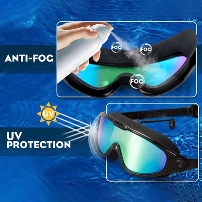 Anti-Fog Swim Goggles Wide View Swimming Glasses