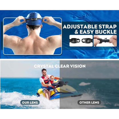 Anti-Fog Swim Goggles Wide View Swimming Glasses