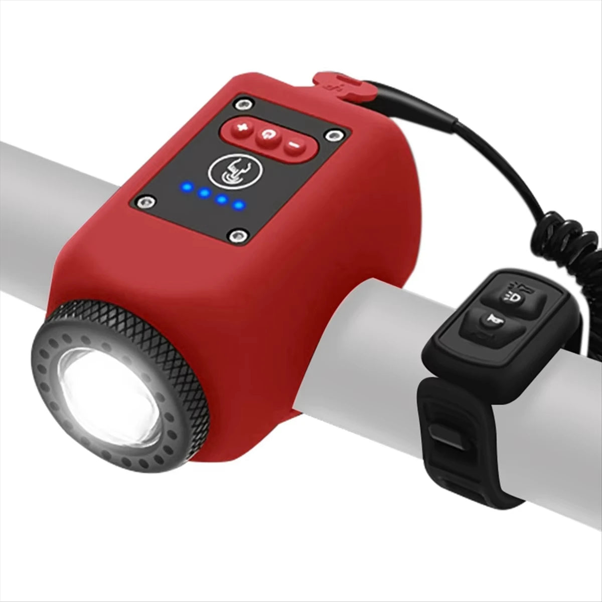 Electric Bike Horn with Front LED Light