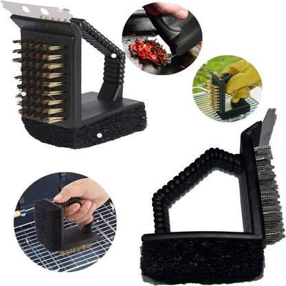 3-in-1 Right Angle BBQ Grill Cleaning Brush
