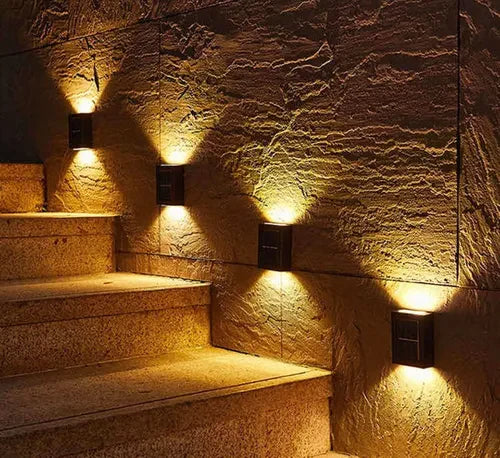 LED Solar Wall Light Warm White IP65 – Wireless for Garden and Terrace