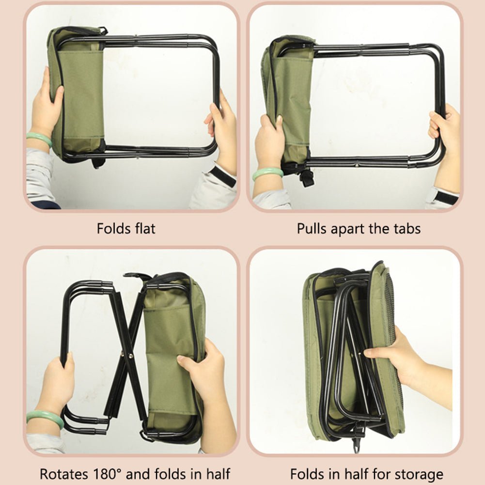 Folding chair backpack 2-in-1 waterproof foldable for outdoor use