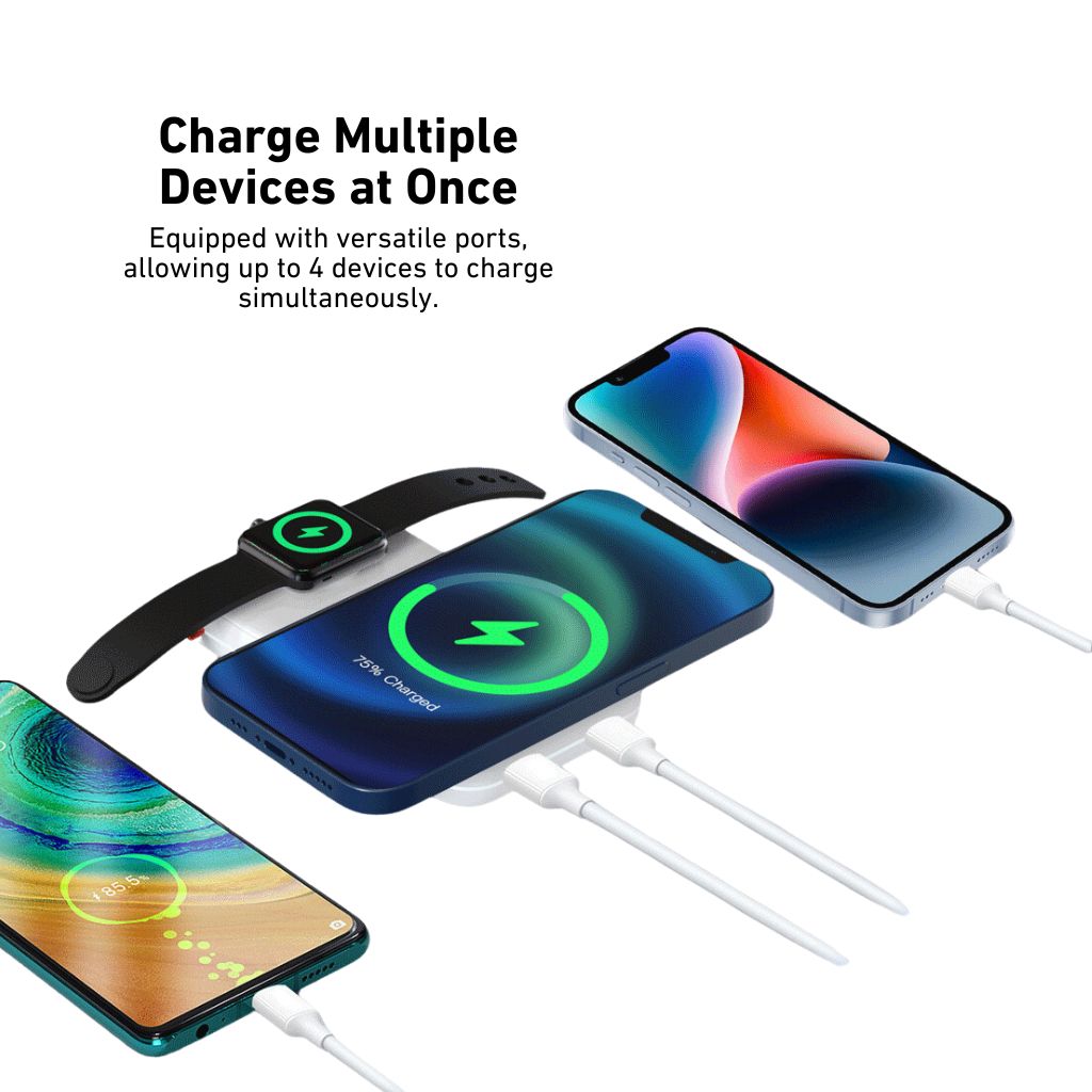 2-in-1 10,000mAh Wireless Power Bank with USB-C Charging