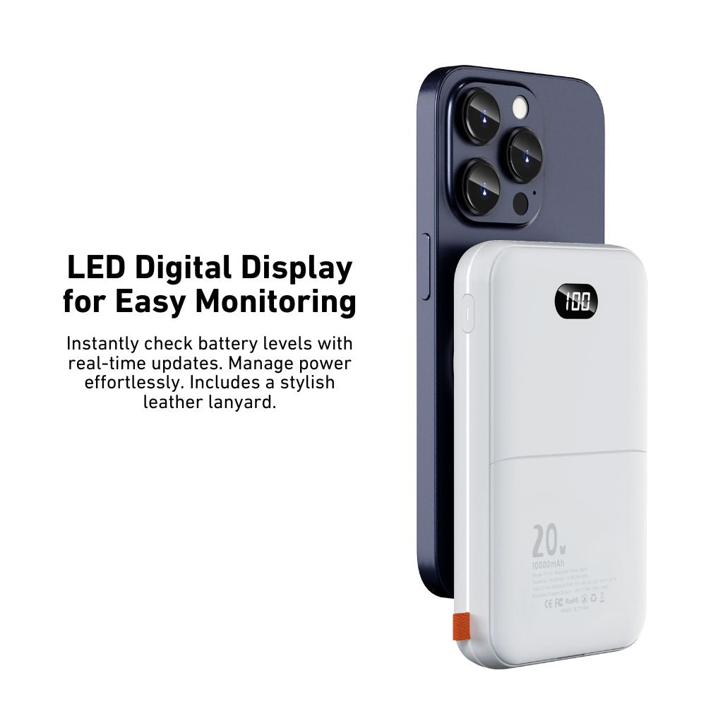 2-in-1 10,000mAh Wireless Power Bank with USB-C Charging