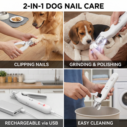 2-in-1 Rechargeable Dog Nail Clipper and Grinder – image 4