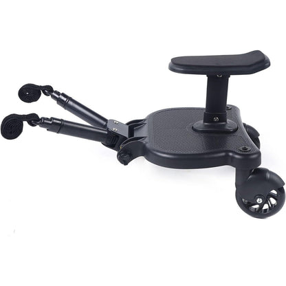 2-Wheel Buggy Board with Seat – 360° Swivel Pushchair Attachment