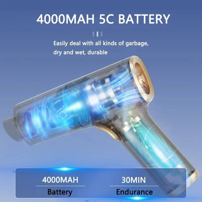 Powerful Wireless Car Vacuum Cleaner - Handheld & Rechargeable