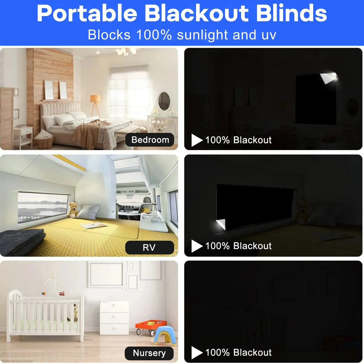 Magnetic Blackout Window Shades
