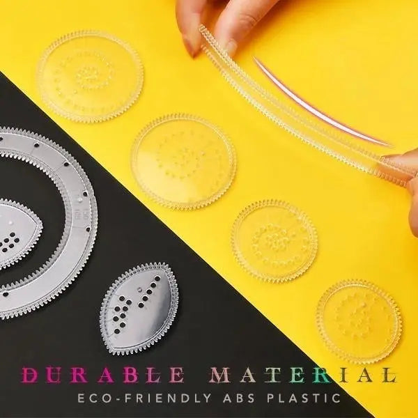 22-Piece Spirograph Set for Geometric Patterns and Creative Drawing