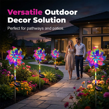 Solar Windmill Rainbow with LED Lighting