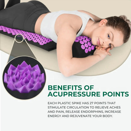 Acupressure Relaxation Mat and Pillow Set