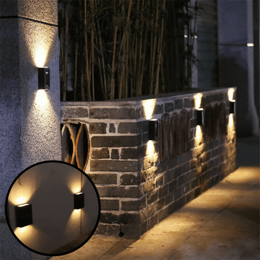 LED Solar Wall Light Warm White IP65 – Wireless for Garden and Terrace