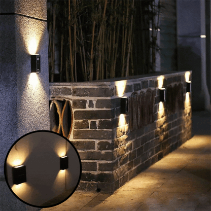 LED Solar Wall Light Warm White IP65 – Wireless for Garden and Terrace