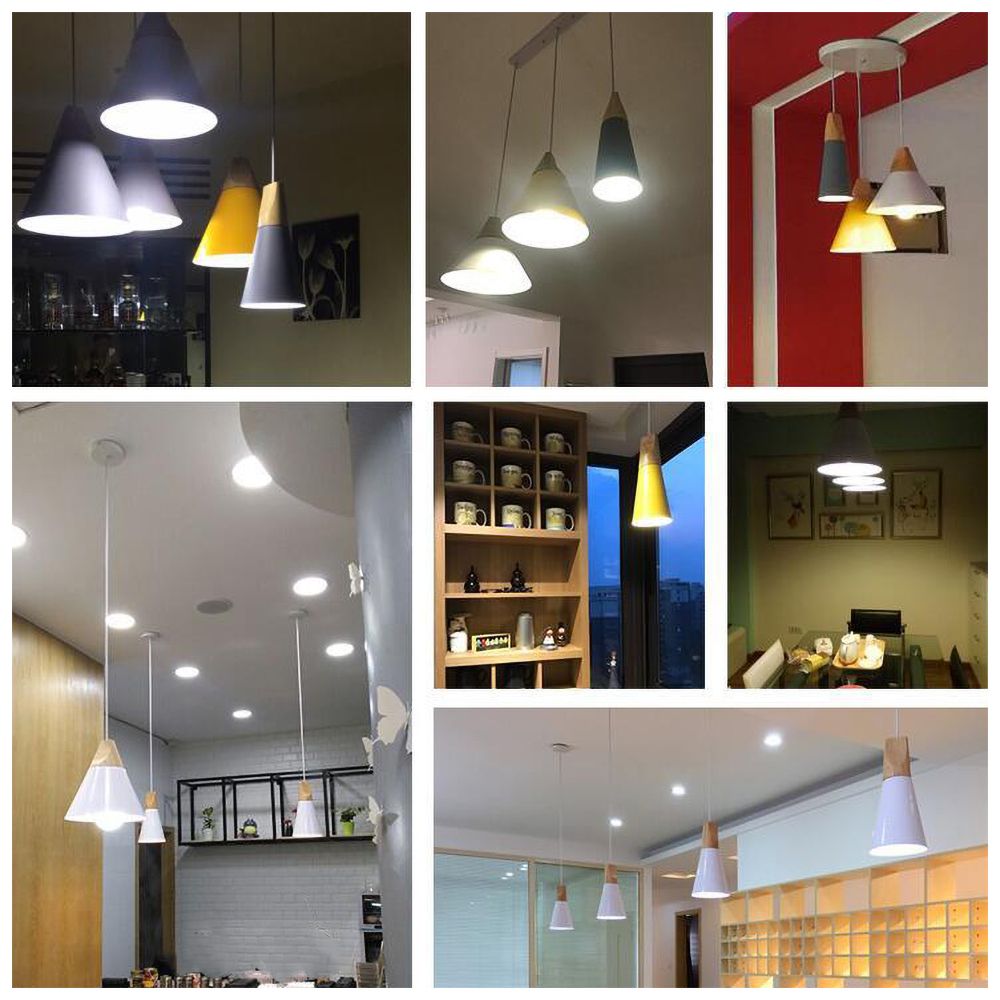 Wooden Pendant Light Minimalist Nordic Ceiling Lamp