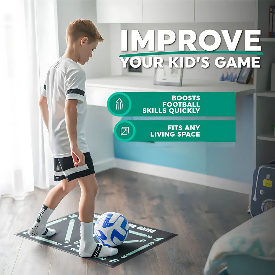 Soccer Training Mat + Pro Skills Video Program