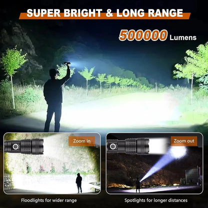 High Lumen Rechargeable LED Flashlight