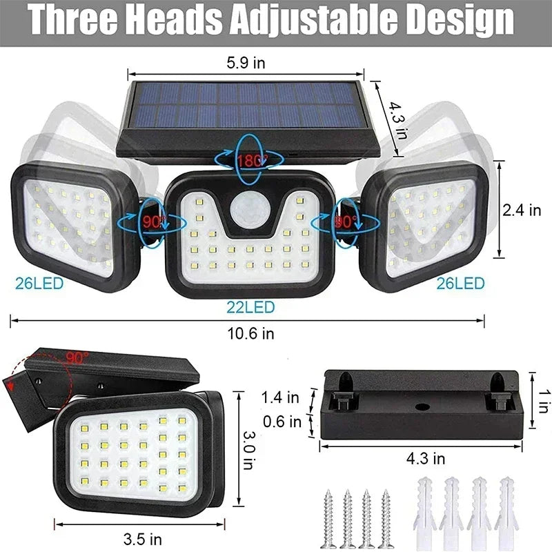 Motion Sensor Solar Light for Outdoor Security
