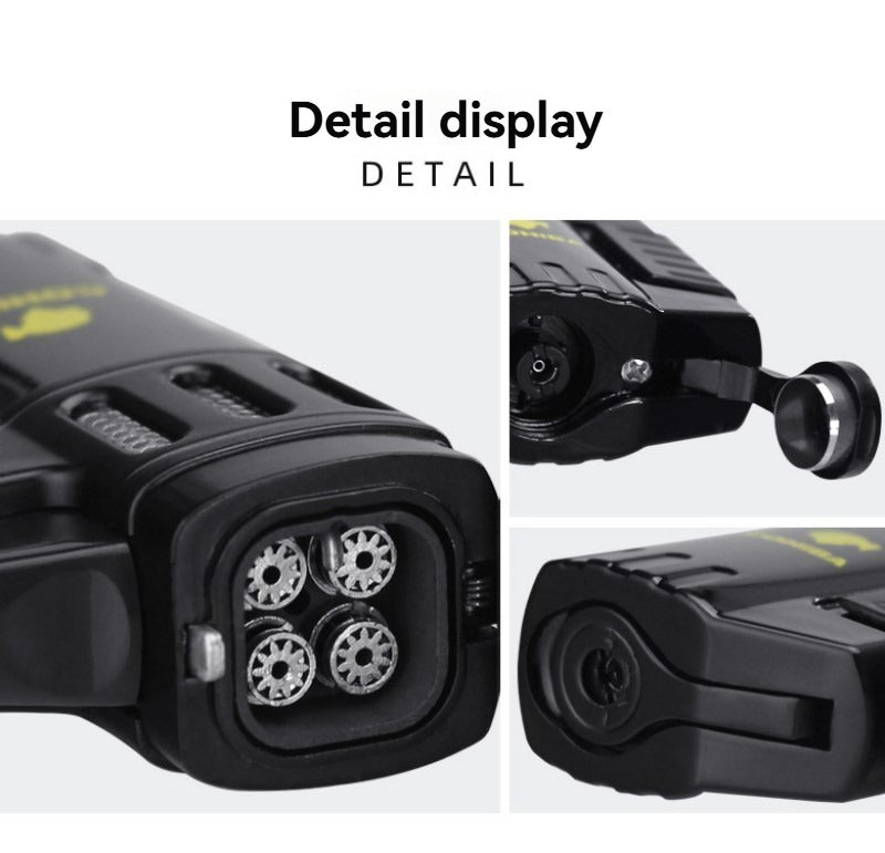 4-Jet Torch Lighter – Windproof Butane Flame | Refillable Outdoor & Camping Lighter